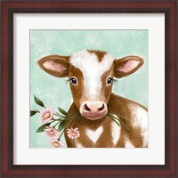 Framed Farmhouse Cow II