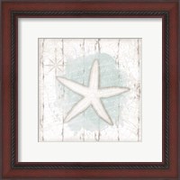 Framed 'Calming Coastal Starfish' border=