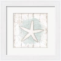 Framed 'Calming Coastal Starfish' border=
