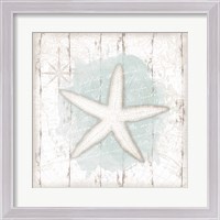 Framed Calming Coastal Starfish