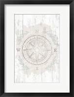 Calming Coastal Compass Framed Print