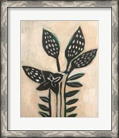 Framed Black Leaves