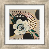 Framed Flower and Black Circles