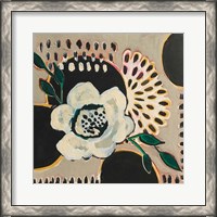 Framed Flower and Black Circles