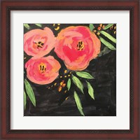 Framed Black and Pink Floral