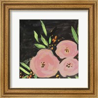 Framed Black and Light Pink Floral