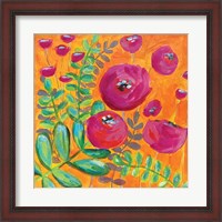 Framed Orange Floral