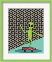 Framed Skating Alien