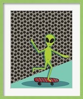 Framed Skating Alien