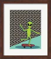 Framed Skating Alien