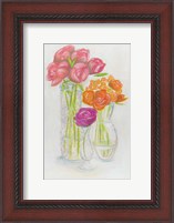 Framed Flowers in Vases