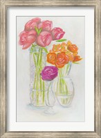 Framed Flowers in Vases