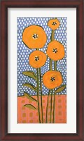 Framed Orange on Polka Dots