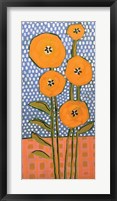 Framed Orange on Polka Dots