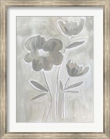 Framed Grey Flowers