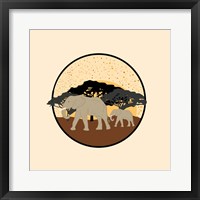 Elephants Framed Print