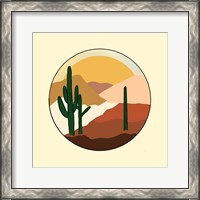 Framed 'Desert Sunset' border=