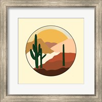 Framed 'Desert Sunset' border=