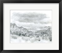 Framed Black and White Landscape