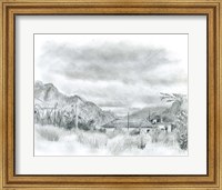 Framed Black and White Landscape