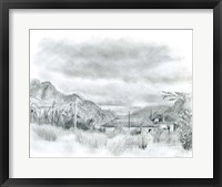 Framed Black and White Landscape