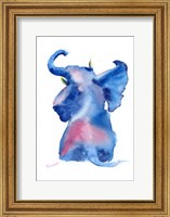 Framed Baby Blue Elephant