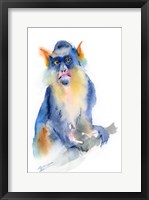 Framed Blue Monkey
