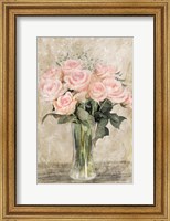 Framed Pink Rose Vase