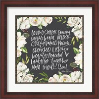 Framed Mom Adjectives in Floral