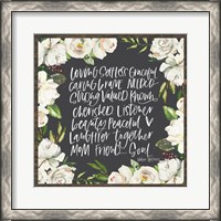 Framed Mom Adjectives in Floral
