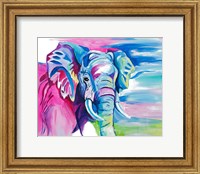 Framed Fun Colorful Elephant