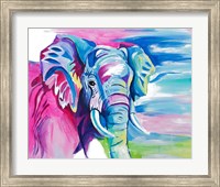 Framed Fun Colorful Elephant