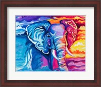 Framed Elephant in Vibrant Colors