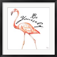 Framed Be Different Flamingo II