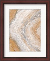 Framed Cool Earth Marble Abstract