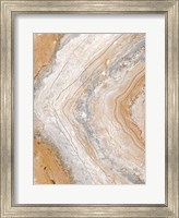 Framed Cool Earth Marble Abstract