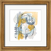 Framed Dreaming In Gold And Blue I