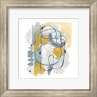 Framed Dreaming In Gold And Blue I