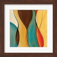 Framed Coalescence I (brown/yellow/teal)