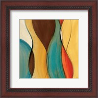 Framed Coalescence I (brown/yellow/teal)