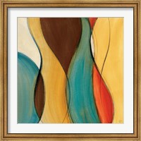 Framed Coalescence I (brown/yellow/teal)