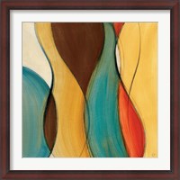 Framed Coalescence I (brown/yellow/teal)