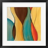 Framed Coalescence I (brown/yellow/teal)