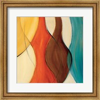 Framed Coalescence II (brown/yellow/teal)