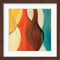 Framed Coalescence II (brown/yellow/teal)