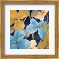 Framed Blue Garden Party II