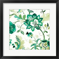 Green Capri Floral II Framed Print