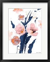 Framed Watercolor Pink Poppies I