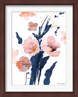 Framed Watercolor Pink Poppies I