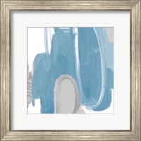 Framed 'Catching The Tempo Blue I' border=